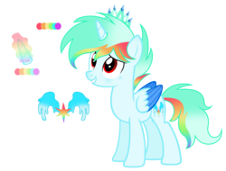 Size: 2304x1752 | Tagged: dead source, safe, artist:rainbows-skies, oc, oc only, oc:water star, alicorn, pony, crown, jewelry, male, regalia, simple background, solo, stallion, transparent background