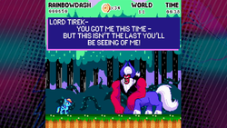 Size: 1280x720 | Tagged: safe, screencap, lord tirek, rainbow dash, g4, official, 8-bit, defeated, youtube link
