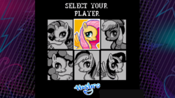 Size: 1920x1080 | Tagged: safe, fluttershy, g4, official, 8-bit, 80s, gaming, hasbro logo, screenshots