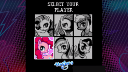 Size: 1920x1080 | Tagged: safe, screencap, pinkie pie, g4, official, 8-bit, 80s, gaming, hasbro logo