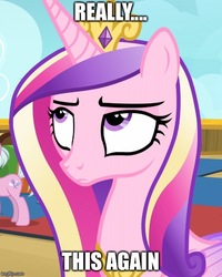 Size: 500x624 | Tagged: safe, edit, edited screencap, screencap, princess cadance, g4, once upon a zeppelin, annoyed, cropped, crown, female, jewelry, mare, meme, reaction image, really, regalia, this again