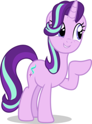 Size: 7000x9390 | Tagged: safe, artist:luckreza8, starlight glimmer, pony, unicorn, g4, marks for effort, .svg available, absurd resolution, cutie mark, female, grin, inkscape, mare, pointing, raised hoof, simple background, smiling, solo, transparent background, vector