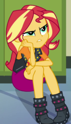 Size: 342x598 | Tagged: safe, screencap, sunset shimmer, driving miss shimmer, equestria girls, g4, my little pony equestria girls: better together, cropped, female, solo