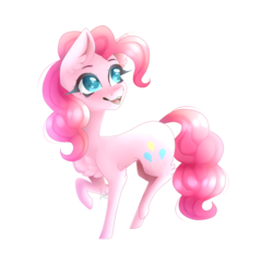 Size: 1024x951 | Tagged: safe, artist:luulyh, pinkie pie, earth pony, pony, g4, cute, diapinkes, female, mare, simple background, solo, transparent background