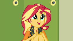 Size: 1280x720 | Tagged: safe, screencap, sunset shimmer, driving miss shimmer, equestria girls, g4, my little pony equestria girls: better together, cute, female, geode of empathy, shimmerbetes, solo