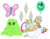 Size: 3300x2550 | Tagged: safe, artist:tourniquetmuffin, discord, keepers of the grove of truth, butterfly, draconequus, g4, the return of harmony, antagonist, apple, balloon, cloud, disguise, elements of disharmony, food, high res, lying on a cloud, on a cloud, simple background, stained glass, transparent background, vector