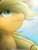 Size: 2000x2600 | Tagged: safe, artist:ravenevert, applejack, pony, bust, cloud, female, looking up, mare, portrait, smiling, solo