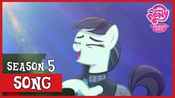 Size: 1280x720 | Tagged: safe, coloratura, earth pony, pony, g4, season 5, the mane attraction, bipedal, eyes closed, open mouth, singing, the magic inside, youtube link, youtube thumbnail