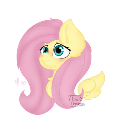 Size: 2015x2227 | Tagged: safe, artist:akira-dreamy, fluttershy, pegasus, pony, g4, blushing, bust, chest fluff, female, floating wings, high res, mare, portrait, simple background, solo, three quarter view, transparent background