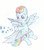 Size: 800x900 | Tagged: safe, artist:m.w., rainbow dash, pony, g4, clothes, dress, female, frozen (movie), magic, newbie artist training grounds, parody, simple background, solo, white background