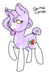 Size: 533x798 | Tagged: safe, artist:nootaz, oc, oc only, oc:stained crystal, crystal pony, pony, simple background, solo, transparent background