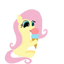 Size: 3000x3000 | Tagged: safe, artist:jokage, fluttershy, g4, atg 2018, cute, food, high res, ice cream, newbie artist training grounds, shyabetes, simple background, transparent background