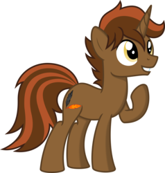 Size: 5000x5244 | Tagged: safe, artist:kamyk962, oc, oc only, oc:shadowheart, pony, unicorn, absurd resolution, commission, cute, cutie mark, golden eyes, male, shading, simple background, smiling, solo, stallion, transparent background, vector, ych result