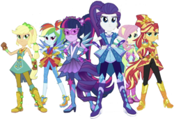 Size: 1760x1207 | Tagged: safe, artist:php77, edit, edited screencap, editor:php77, screencap, applejack, fluttershy, rainbow dash, rarity, sci-twi, sunset shimmer, twilight sparkle, equestria girls, g4, my little pony equestria girls: better together, background removed, boots, clothes, cowboy boots, crystal guardian, high heel boots, not a vector, ponied up, shoes, simple background, transparent background