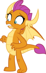 Size: 4234x6615 | Tagged: safe, artist:hendro107, smolder, dragon, g4, molt down, .svg available, absurd resolution, dragoness, female, shocked, simple background, solo, transparent background, vector