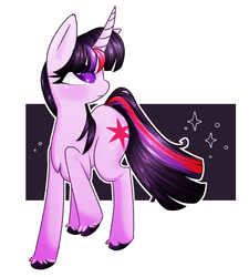 Size: 1568x1743 | Tagged: safe, artist:canarybun, twilight sparkle, pony, unicorn, g4, female, mare, solo, unicorn twilight