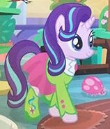 Size: 158x184 | Tagged: safe, starlight glimmer, ladybug, pony, unicorn, g4, official, season 8, boots, clothes, cute, female, picture for breezies, shoes, skirt, solo