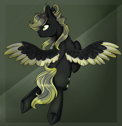 Size: 1400x1450 | Tagged: safe, artist:cloud-fly, oc, oc only, pegasus, pony, flying, male, solo, stallion