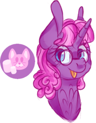 Size: 449x579 | Tagged: safe, artist:6-fingers-lover, oc, oc only, oc:marshmallow, pony, unicorn, female, filly, glasses, magical lesbian spawn, offspring, parent:pinkie pie, parent:twilight sparkle, parents:twinkie, simple background, solo, transparent background