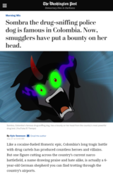 Size: 830x1294 | Tagged: safe, king sombra, pony, umbrum, unicorn, g4, curved horn, horn, news, parody, sombra eyes, somby, washington post