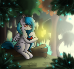 Size: 1384x1288 | Tagged: safe, artist:pencil bolt, oc, oc:zaki, forest, sitting