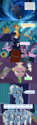 Size: 1920x6480 | Tagged: safe, artist:red4567, spike, starlight glimmer, sunburst, trixie, twilight sparkle, alicorn, dragon, pony, unicorn, g4, 3d, 4de, bed, bipedal, bipedal leaning, book, butt, chanting, circle, comic, comic book, conga line, cute, dialogue, diatrixes, female, floating, frown, futurama, glare, glass, happy, lamp, leaning, male, mare, meme, multeity, open mouth, plot, plushie, raised hoof, rarity plushie, smiling, source filmmaker, speech bubble, spread wings, stallion, table, text, trixie army, twilight sparkle (alicorn), twilight's castle, upside down, vibrating, wide eyes, wings, wow! glimmer