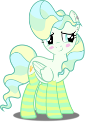Size: 751x1064 | Tagged: safe, artist:dashiesparkle edit, artist:icicle-niceicle-1517, edit, vapor trail, pegasus, pony, g4, adorasexy, beautisexy, blushing, clothes, cute, ear piercing, ear tag, earring, female, jewelry, mare, piercing, sexy, show accurate, simple background, socks, solo, striped socks, stupid sexy vapor trail, transparent background, vaporbetes