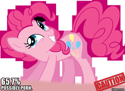 Size: 800x581 | Tagged: safe, pinkie pie, earth pony, pony, g4, cute, diapinkes, female, grin, head tilt, isitporn.com, mare, smiling, solo, squee, text, wat