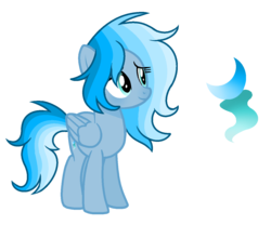 Size: 1280x1064 | Tagged: safe, artist:rainbows-skies, oc, oc only, oc:blue moon, pegasus, pony, female, magical lesbian spawn, mare, offspring, parent:princess luna, parent:rainbow dash, parents:lunadash, simple background, solo, transparent background