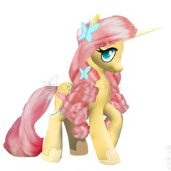 Size: 1080x1080 | Tagged: safe, artist:eclipsedflame, fluttershy, pony, unicorn, g4, female, fluttershy (g5 concept leak), g5 concept leak style, g5 concept leaks, irl, photo, photoshop, toy