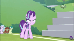 Size: 1000x562 | Tagged: dead source, safe, edit, edited screencap, screencap, auburn vision, berry blend, berry bliss, citrine spark, discord, fire quacker, huckleberry, sandbar, silverstream, starlight glimmer, yona, classical hippogriff, draconequus, earth pony, hippogriff, pegasus, pony, unicorn, yak, a matter of principals, g4, animated, attempted murder, background pony, buckball field, female, friendship student, gif, hadouken, magic blast, male, mare, overpowered, shoryuken, stallion, street fighter, teenager, text, text edit, youtube, youtube link
