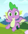 Size: 514x627 | Tagged: safe, screencap, spike, dragon, a matter of principals, g4, my little pony: friendship is magic, bush, claws, cropped, cute, eyebrows, fangs, flying, grass, green eyes, male, scales, sky, spikabetes, winged spike, wings