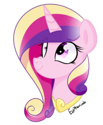 Size: 793x961 | Tagged: safe, artist:lynchristina, princess cadance, alicorn, pony, g4, digital art, female, mare, signature, simple background, smiling, solo, transparent background