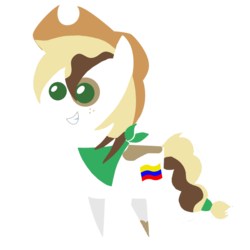 Size: 1080x1080 | Tagged: safe, artist:archooves, derpibooru exclusive, oc, oc only, oc:roasty bean, pony, base used, colombia, hat, nation ponies, pointy ponies, ponified, simple background, solo, transparent background, vector