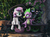 Size: 2500x1828 | Tagged: safe, artist:jotun22, spike, sweetie belle, dragon, pony, unicorn, g4, bubble, bubble pipe, female, filly, male, ship:spikebelle, shipping, sitting, straight