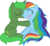 Size: 6897x6400 | Tagged: safe, artist:parclytaxel, rainbow dash, oc, oc:green thunder, alicorn, pegasus, pony, g4, .svg available, absurd resolution, alicorn oc, blushing, canon x oc, commission, eyes closed, female, greendash, kissing, long mane, male, mare, never doubt blaa6 involvement, shipping, simple background, sitting, stallion, straight, transparent background, vector