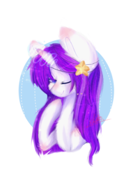 Size: 1563x2044 | Tagged: safe, artist:blatz-kemono, oc, oc only, oc:purple star, pegasus, pony, bust, female, magic, mare, one eye closed, portrait, simple background, solo, transparent background