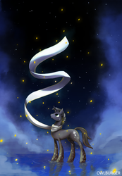 Size: 2247x3256 | Tagged: safe, artist:supremeowl, oc, oc only, pony, unicorn, clothes, high res, scarf, solo, stars