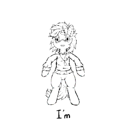 Size: 1000x1000 | Tagged: artist needed, safe, oc, alicorn, pony, alicorn oc, animated, bipedal, clothes, dab, dialogue, dog tags, english, grayscale, hoodie, looking at you, misspelling, monochrome, open mouth, rap god (eminem), simple background, solo, standing, talking, uncanny valley, white background