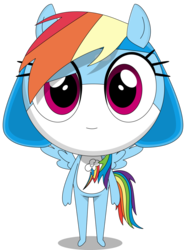 Size: 773x1033 | Tagged: safe, artist:keronianniroro, rainbow dash, anthro, g4, crossover, female, keponian, keronian, sergeant frog, simple background, solo, species swap, transparent background