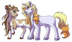 Size: 1280x758 | Tagged: safe, artist:cascayd, oc, oc only, pony, unicorn, female, male, mare, simple background, stallion, white background