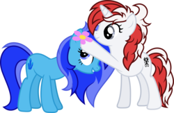 Size: 4000x2614 | Tagged: safe, anonymous artist, oc, oc only, oc:spacelight, oc:stock piston, pony, unicorn, female, mare, simple background, transparent background