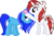 Size: 4000x2614 | Tagged: safe, anonymous artist, oc, oc only, oc:spacelight, oc:stock piston, pony, unicorn, female, mare, simple background, transparent background