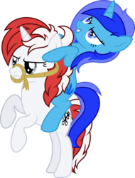 Size: 4000x5260 | Tagged: safe, anonymous artist, artist:adcoon, oc, oc only, pony, unicorn, bridle, female, mare, ponies riding ponies, rearing, riding, rope, show accurate, simple background, tack, transparent background, vector
