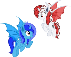 Size: 4000x3238 | Tagged: safe, anonymous artist, oc, oc only, oc:spacelight, oc:stock piston, bat pony, simple background, transparent background, vector