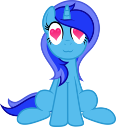 Size: 4000x4340 | Tagged: safe, artist:fuzzybrushy, oc, oc only, oc:spacelight, pony, unicorn, female, heart eyes, mare, simple background, solo, transparent background, vector, wingding eyes