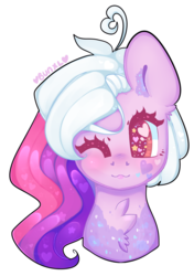 Size: 2400x3400 | Tagged: safe, artist:bunxl, oc, oc only, pony, commission, ethereal mane, female, heart, heart eyes, high res, mare, simple background, smiling, solo, sparkly eyes, starry eyes, starry mane, transparent background, wingding eyes