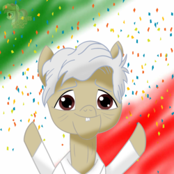 Size: 1500x1500 | Tagged: safe, oc, earth pony, pony, andres manuel lopez obrador, base used, mexico, spanish