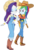 Size: 274x406 | Tagged: safe, edit, edited screencap, editor:ponyfan228, screencap, rainbow dash, rarity, equestria girls, five to nine, g4, my little pony equestria girls: better together, background removed, clothes, cowgirl, cowgirl outfit, duo, rarihick, simple background, transparent background
