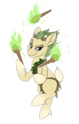 Size: 3176x5000 | Tagged: safe, artist:lostinthetrees, oc, oc only, oc:puck, earth pony, pony, deer tail, loincloth, male, simple background, solo, stallion, torch, transparent background